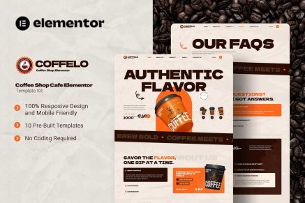 Coffelo - Coffee Shop Cafe Elementor Template Kit