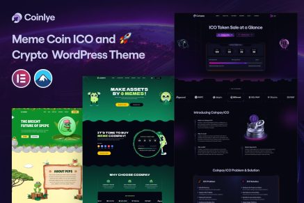 Coinlye- Meme coin ICO & Crypto 1.0.0 WordPress Theme
