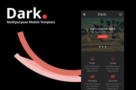 Dark- Multipurpose Mobile Template