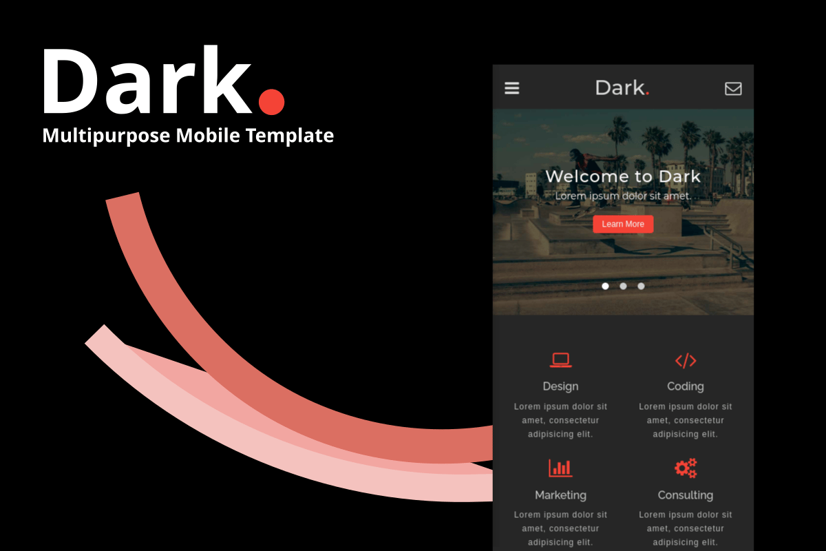 Dark- Multipurpose Mobile Template