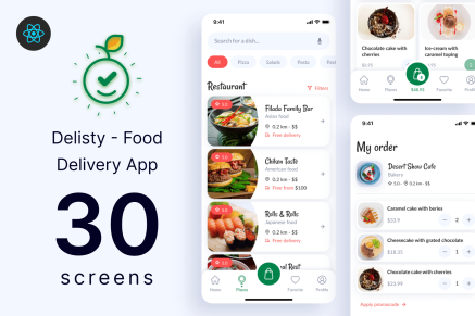 Delisty- Food Delivery React Native Template