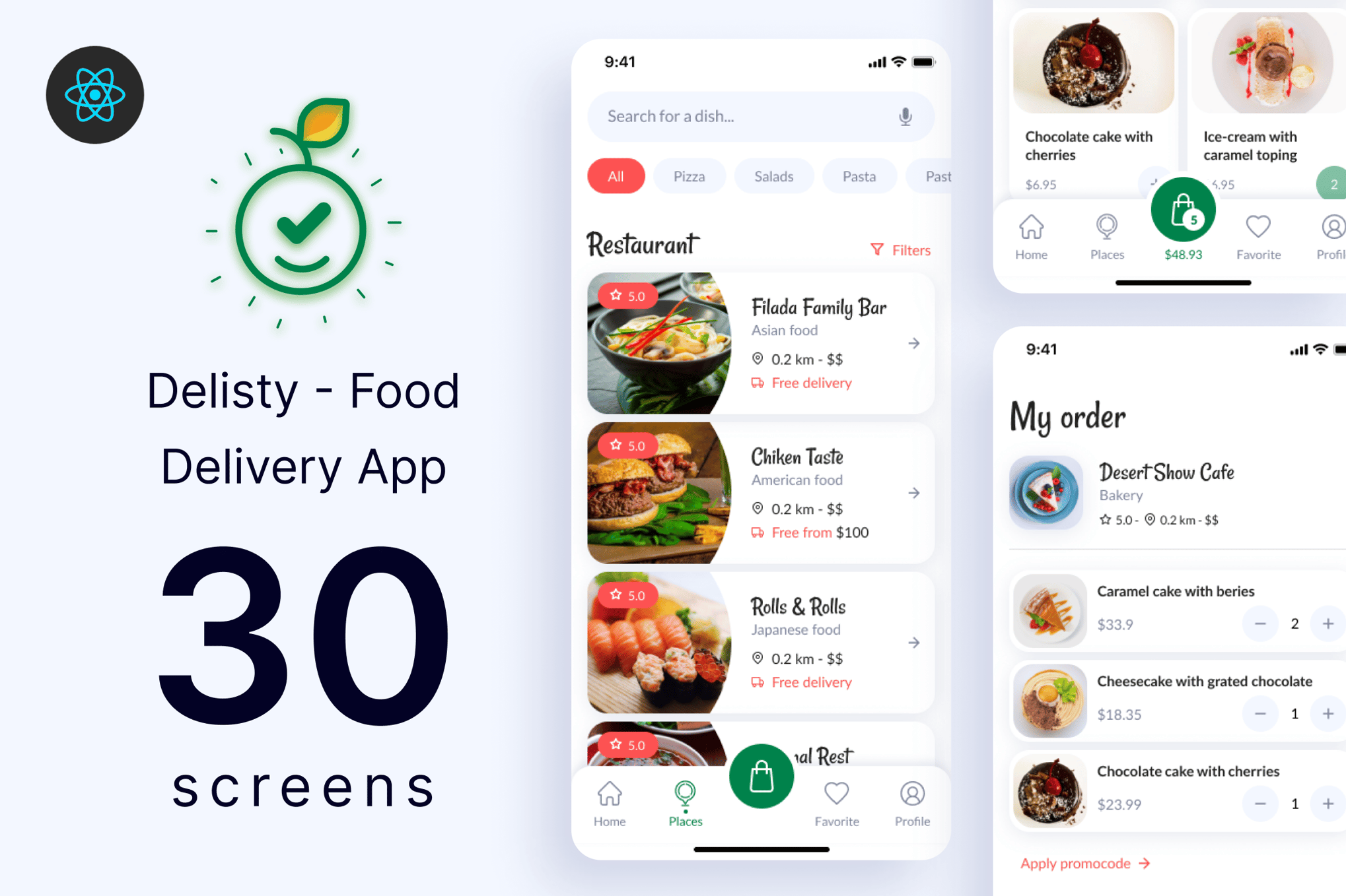 Delisty- Food Delivery React Native Template