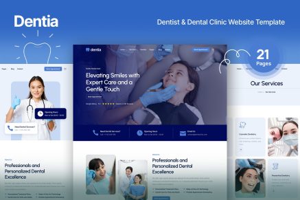 Dentist & Dental Clinic Web Template- Dentia