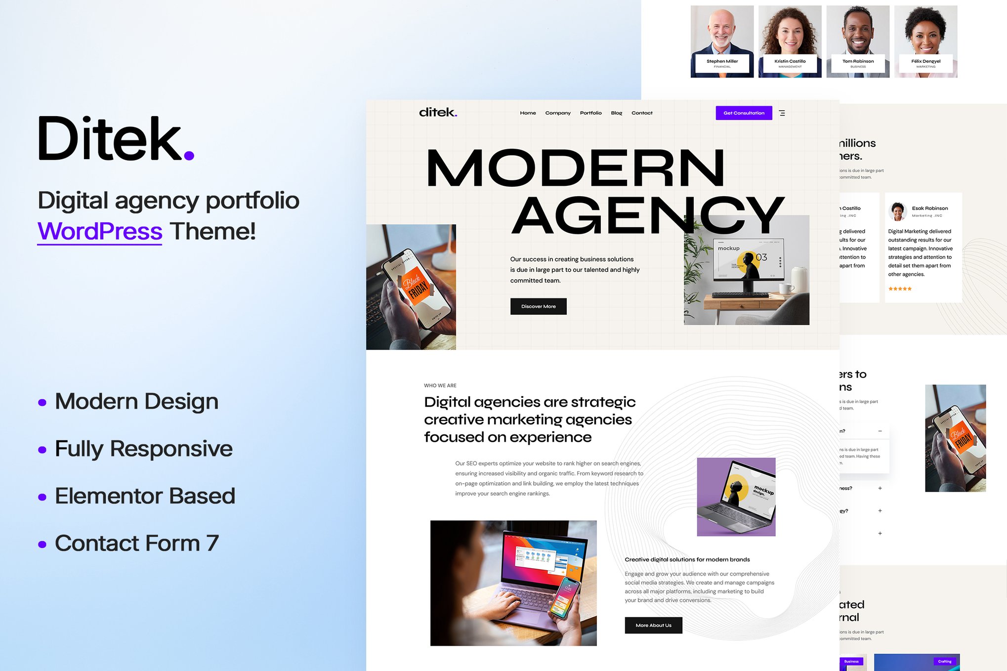 Ditek- Digital Agency Creative Portfolio 1.0.2 WordPress Theme