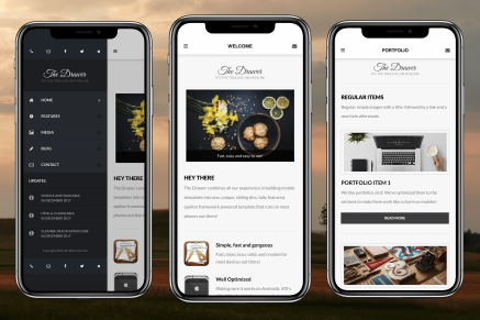 Drawer Mobile | Mobile Template & Google AMP