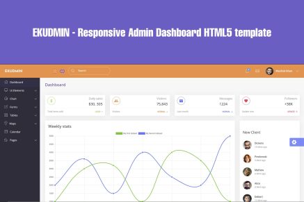 EKUDMIN- Responsive Admin Dashboard HTML template