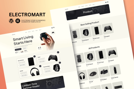 Electromart- E-Commerce Electronics Store Elementor Template Kit