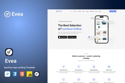 Evea- Symfony App Landing Page Template