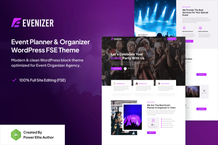 Evenizer- Event Organizer FSE 1.0.1 WordPress Theme