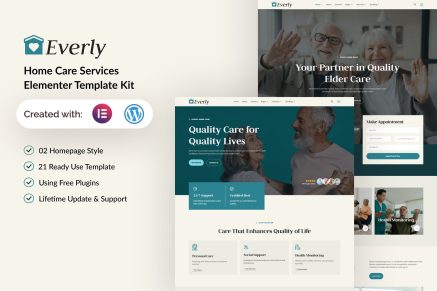 Everly- Home Care Services Elementor Template Kit