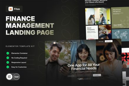 Fitas- Finance Management Elementor Pro Template Kit