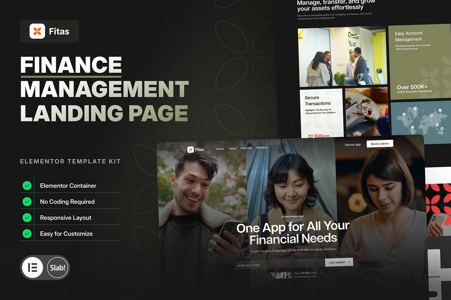 Fitas- Finance Management Elementor Pro Template Kit