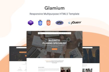 Glamium- One Page Multipurpose HTML5 Template