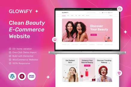 Glowify 1.0- Beauty and Cosmetics Shop WordPress Theme