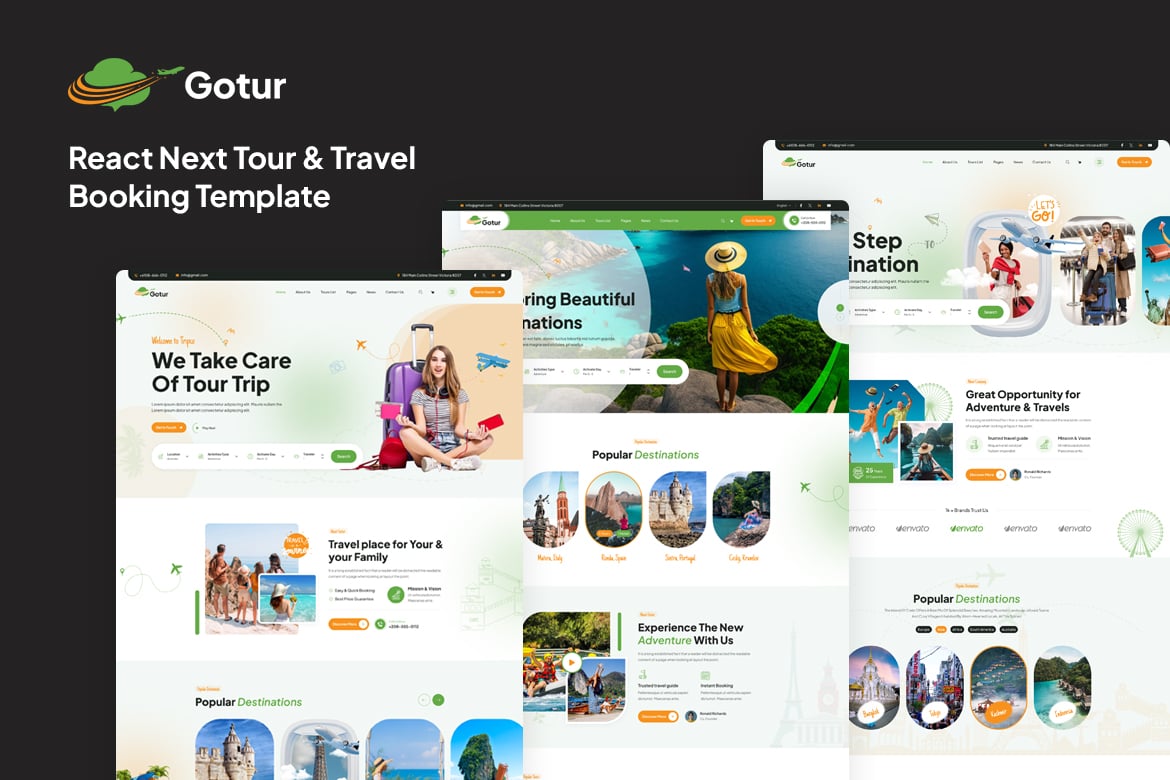 Gotur- React Next Tour & Travel Booking Template