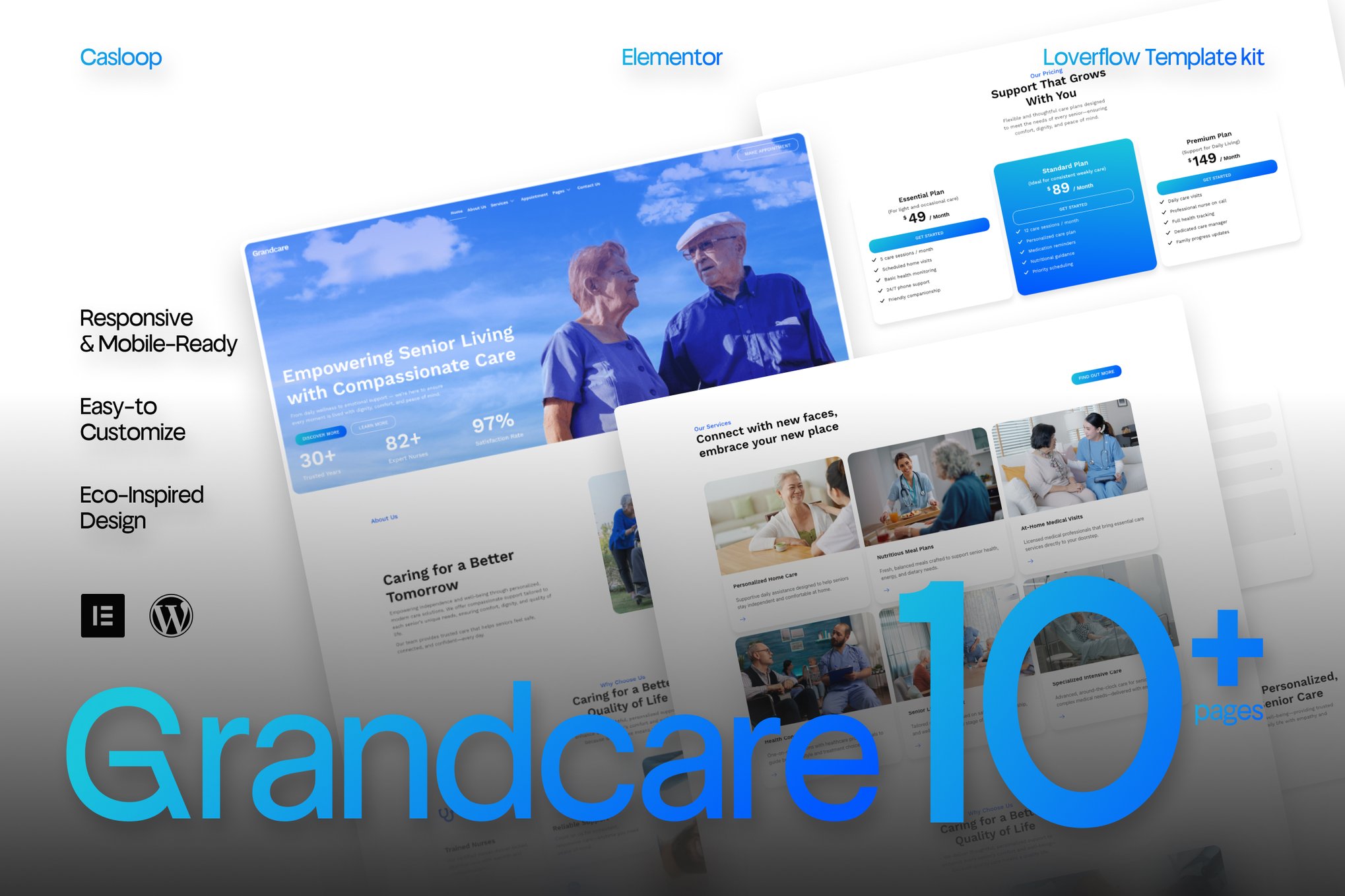 Grandcare- Residential Care Elementor Template Kit
