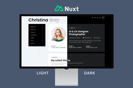 Gray- NuxtJS Personal vCard/Portfolio Template