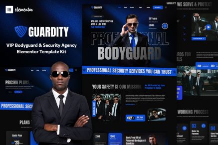 Guardity- VIP Bodyguard & Security Agency Elementor Template Kit