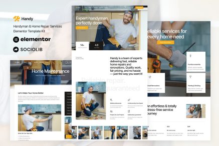 Handy- Handyman & Home Repair Service Elementor Template Kit