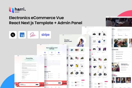 Harri- eCommerce React Next js + Admin Panel
