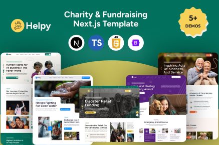 Helpy- Charity And Fundraising Nextjs Template
