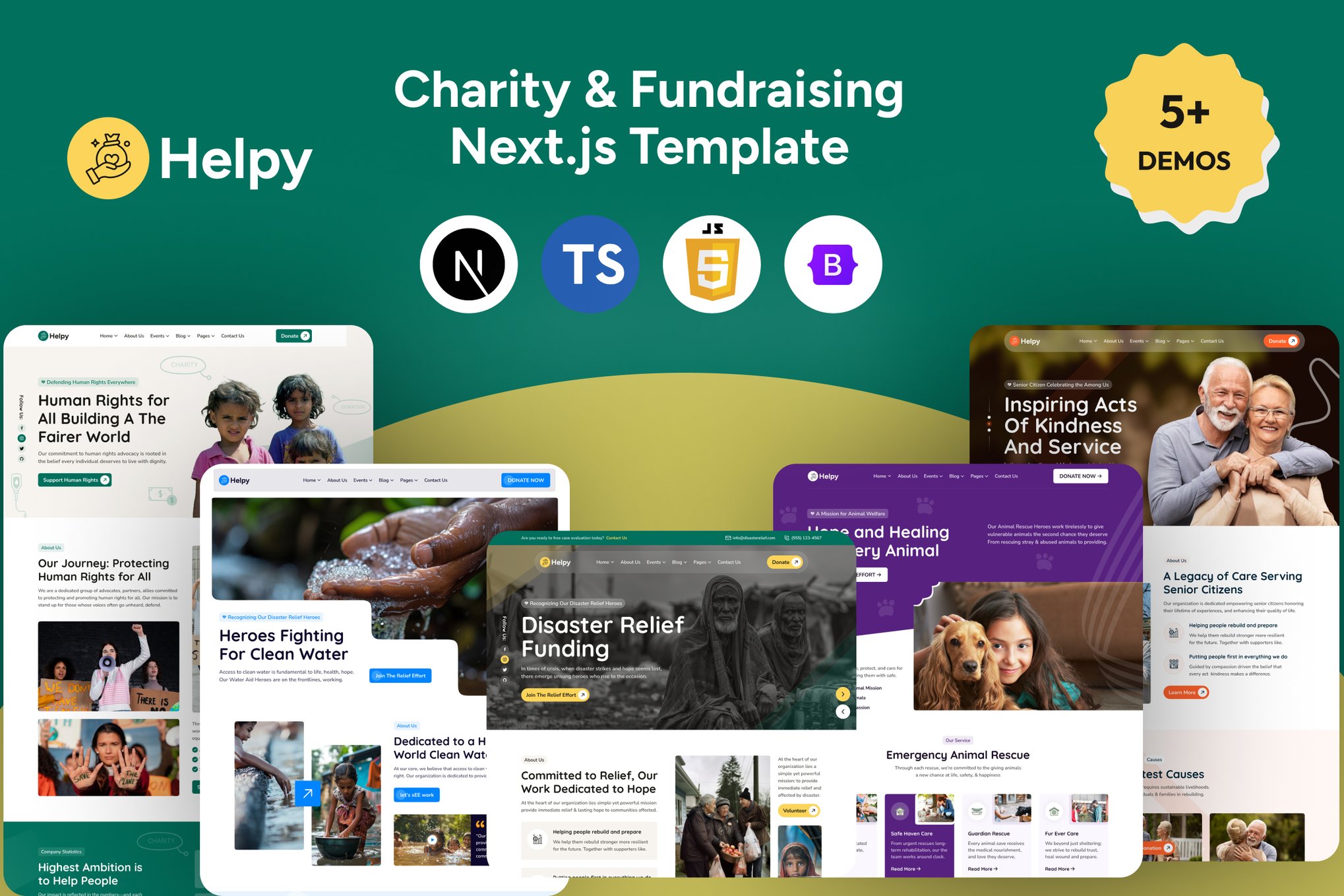 Helpy- Charity And Fundraising Nextjs Template
