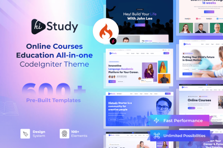HiStudy Online Courses Education CodeIgniter Theme
