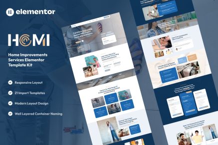 Homi- Home Improvement & Repair Services Elementor Template Kit
