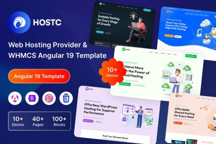 Hostc- Angular 19 Web Hosting Provider & WHMCS Template