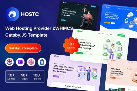 Hostc- Gatsby Web Hosting Provider&WHMCS Template