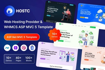 Hostc- Web Hosting Provider & WHMCS ASPNet MVC 5 Template