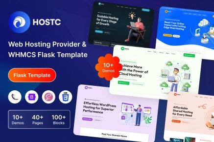 Hostc- Web Hosting Provider WHMCS Flask Template
