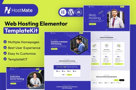 HostMate- Web Hosting Elementor Template Kit
