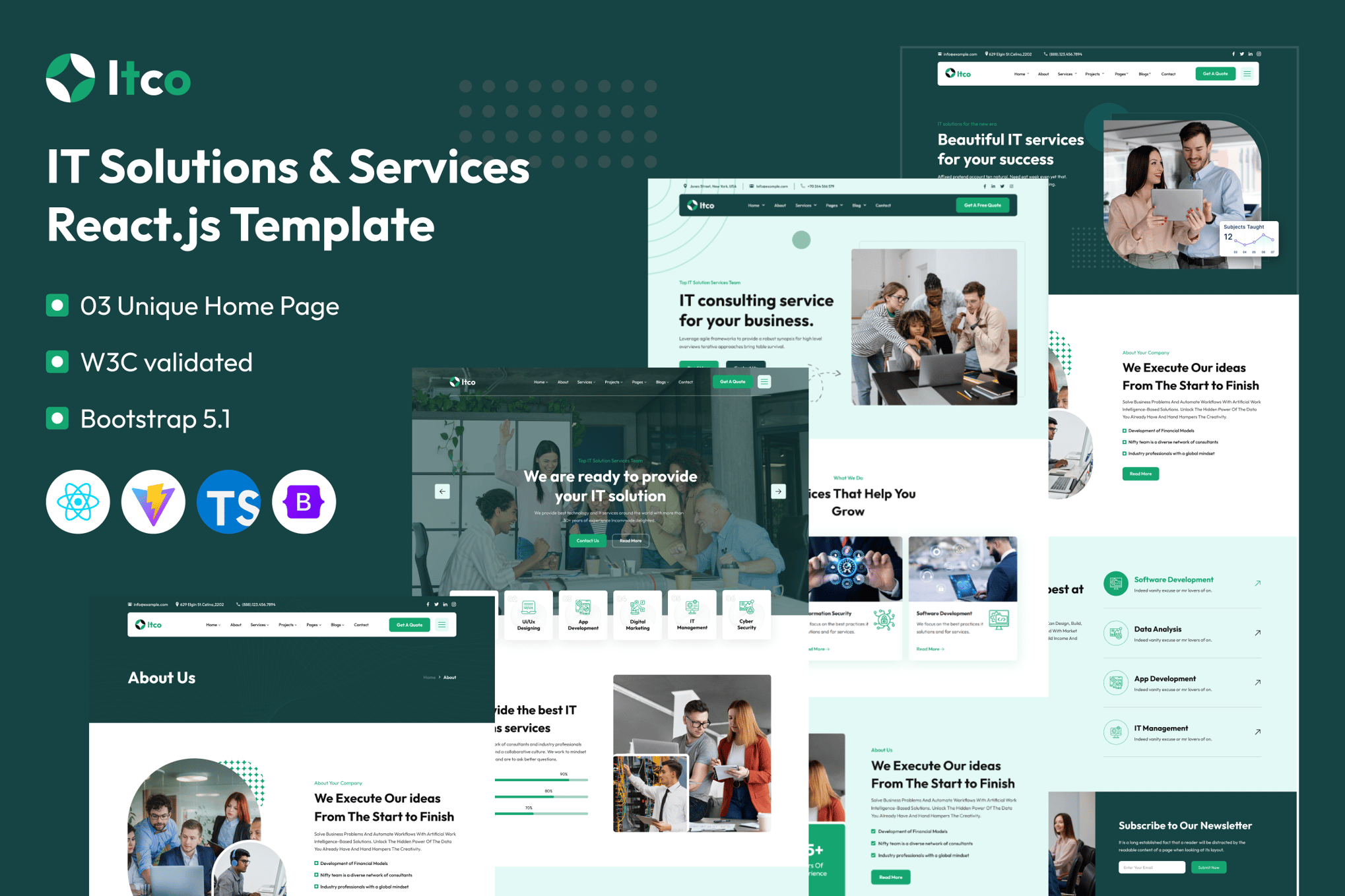 Itco- IT Solutions & Services React JS Template