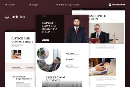 Juridica- Lawyer Attorney and Law Firm Elementor Pro Template Kit