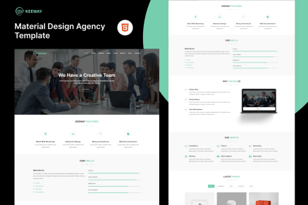 Keeway- Material Design Agency HTML Template