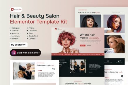 KilaSalon- Hair and Beauty Salon Elementor Template Kit