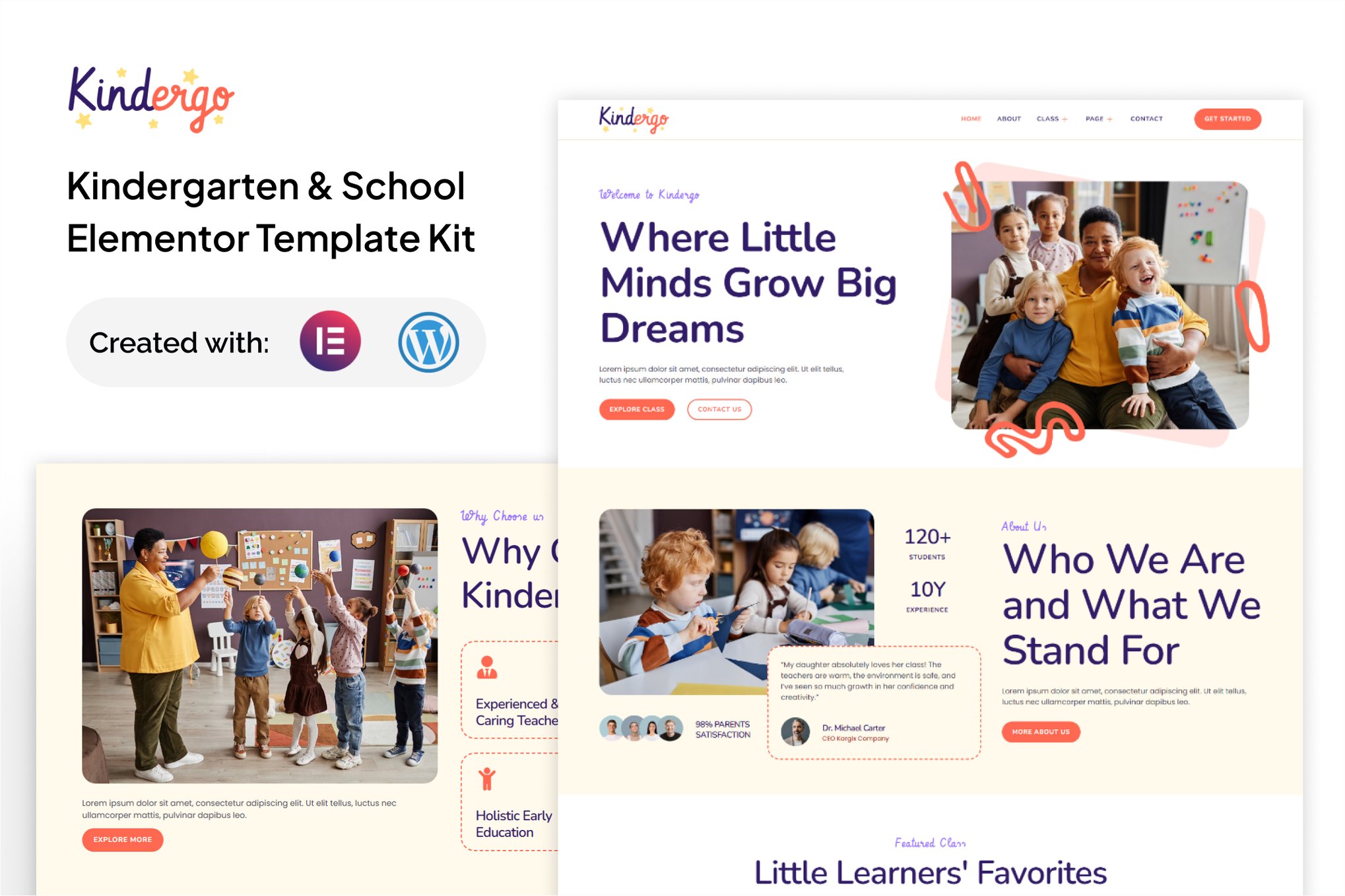 Kindergo- Kindergarten & School Elementor Template Kit
