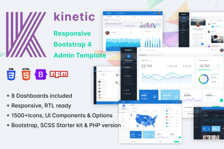 Kinetic- HTML Bootstrap Admin Template