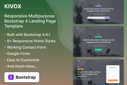 Kivox- Landing Page Template