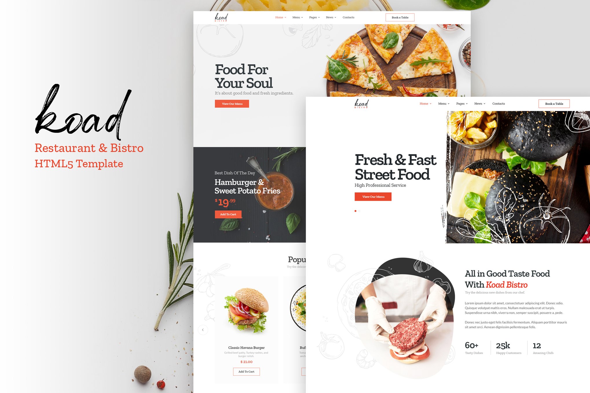 Koad- Restaurant & Bistro HTML Template