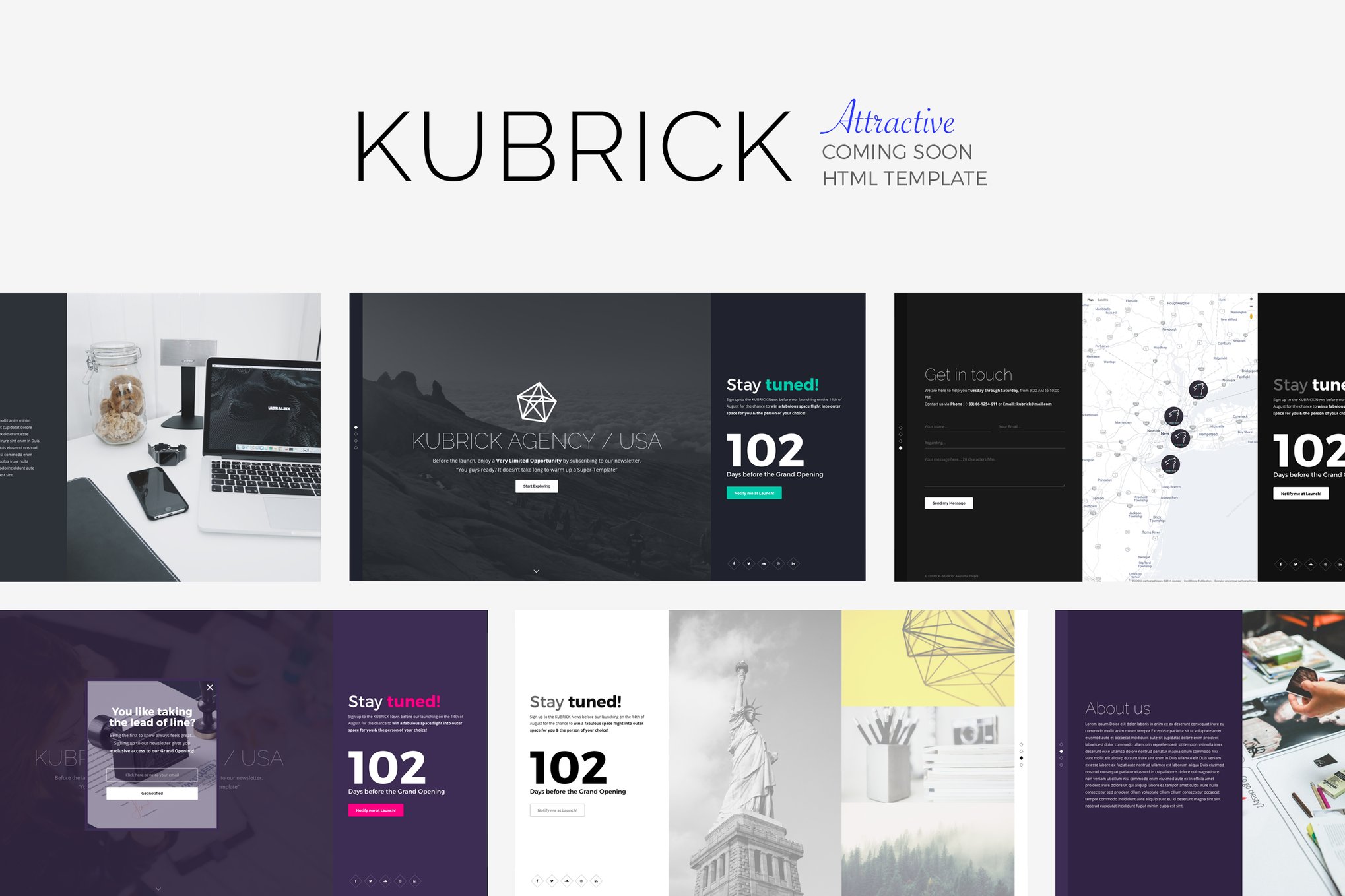 KUBRICK- Attractive Coming Soon Template