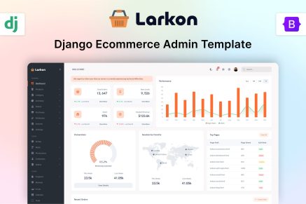 Larkon- Django Ecommerce Admin Dashboard Template
