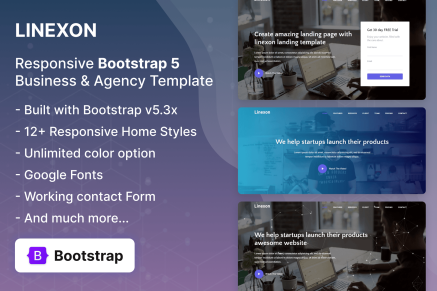 Linexon- Landing Page Template