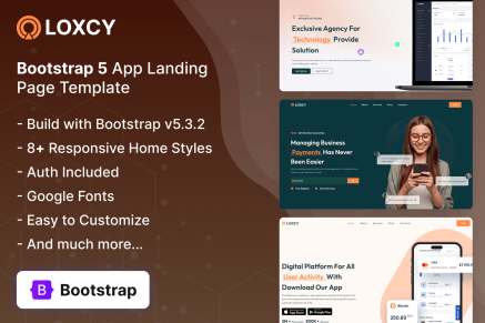 Loxcy- Landing Page Template