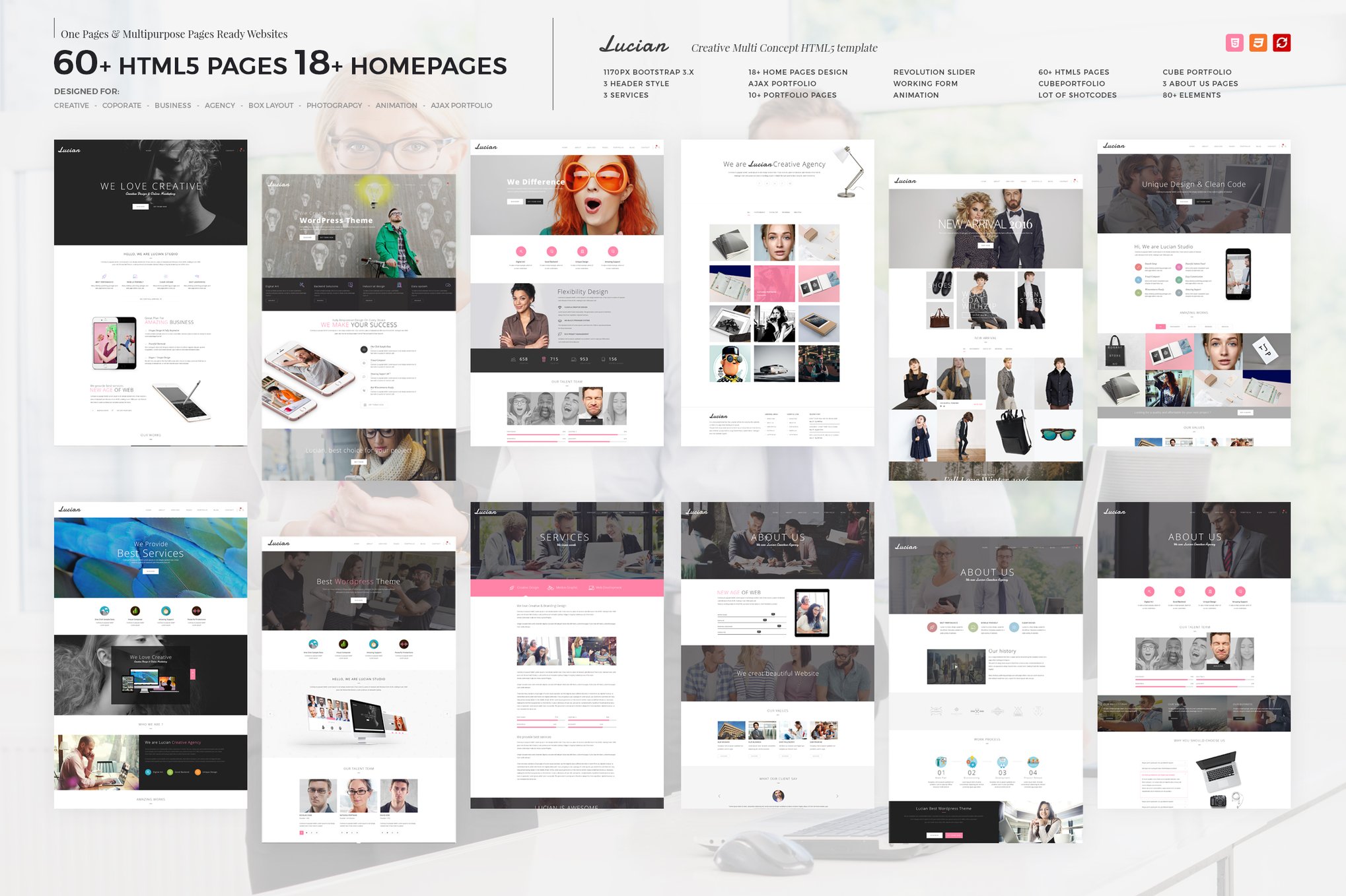 Lucian- Multi-Concept Creative HTML5 Template