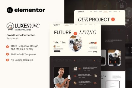 Luxesync- Smart Home Elementor Template Kit