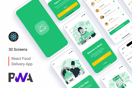 Mesio- Food Delivery React Mobile App | PWA
