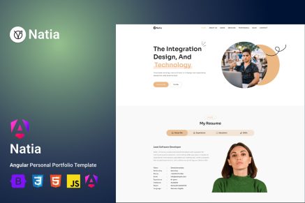 Natia- Angular Personal Portfolio Template