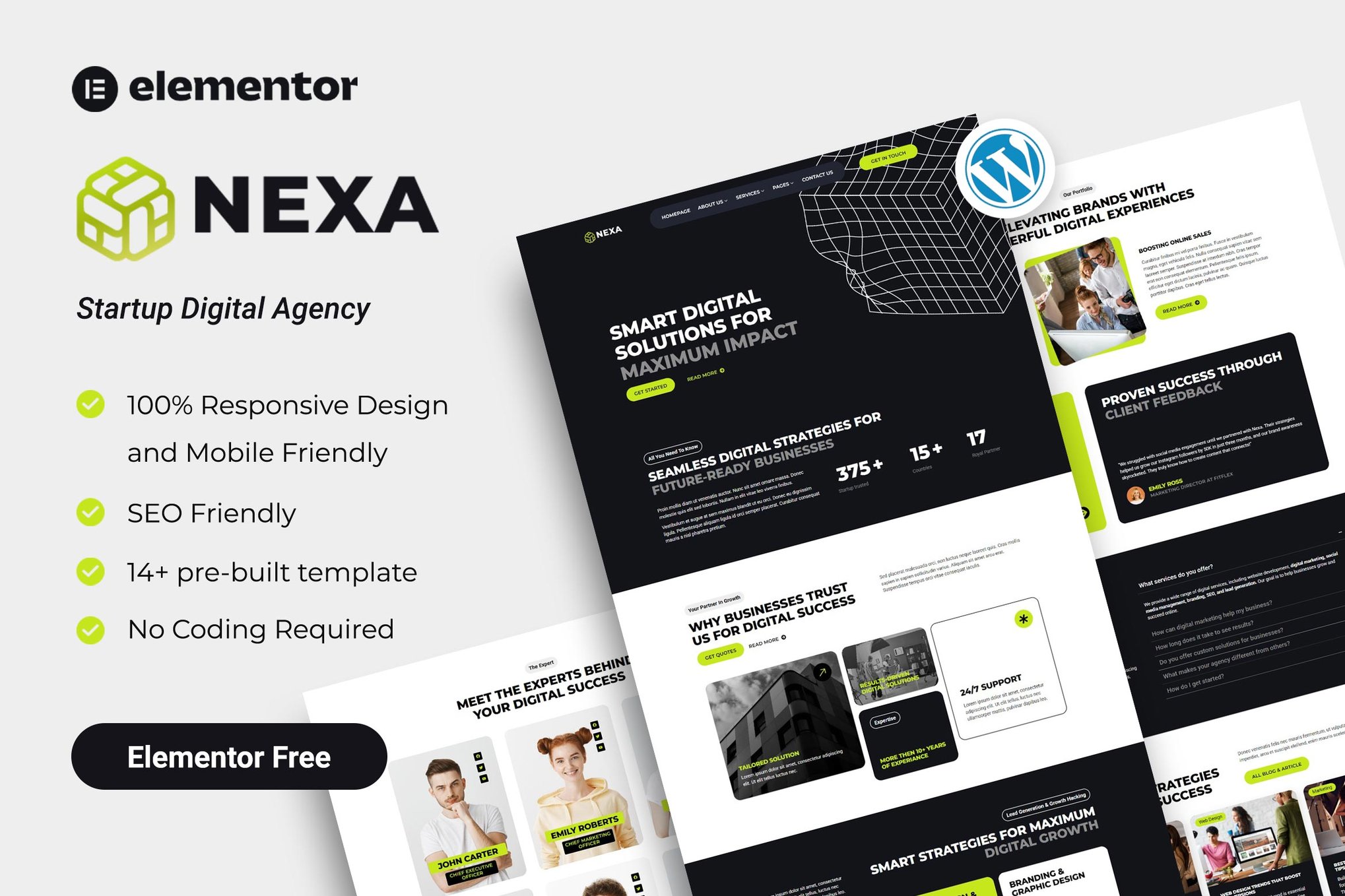 Nexa- Startup Digital Agency Elementor Template Kit
